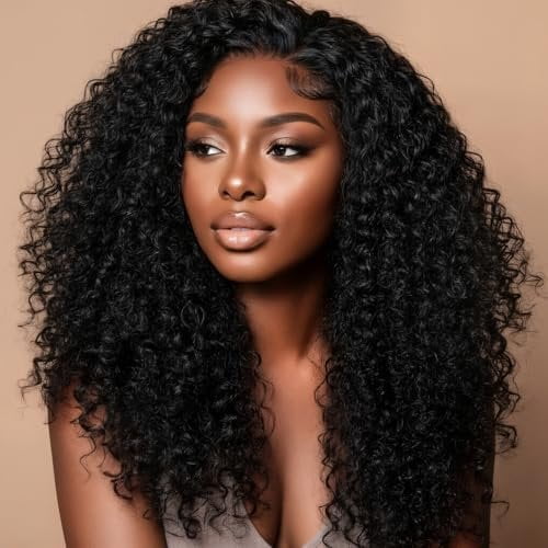 Kinky Curly Half Wig Human Hair 250 Density Upgrade 3 in 1 Seamless Flip Over Wear Go Half Wigs for Black Women No Glue No Lace Headband Wig Human Hair with Drawstring Beginner Friendly 20 inch