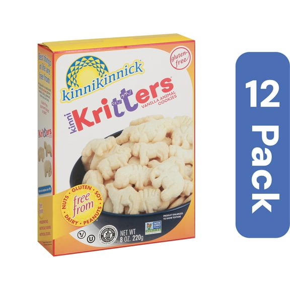 Kinnikinnick Animal Cookies Vanilla Kettle Corn Gluten-Free 8 oz (Pack Of 12)