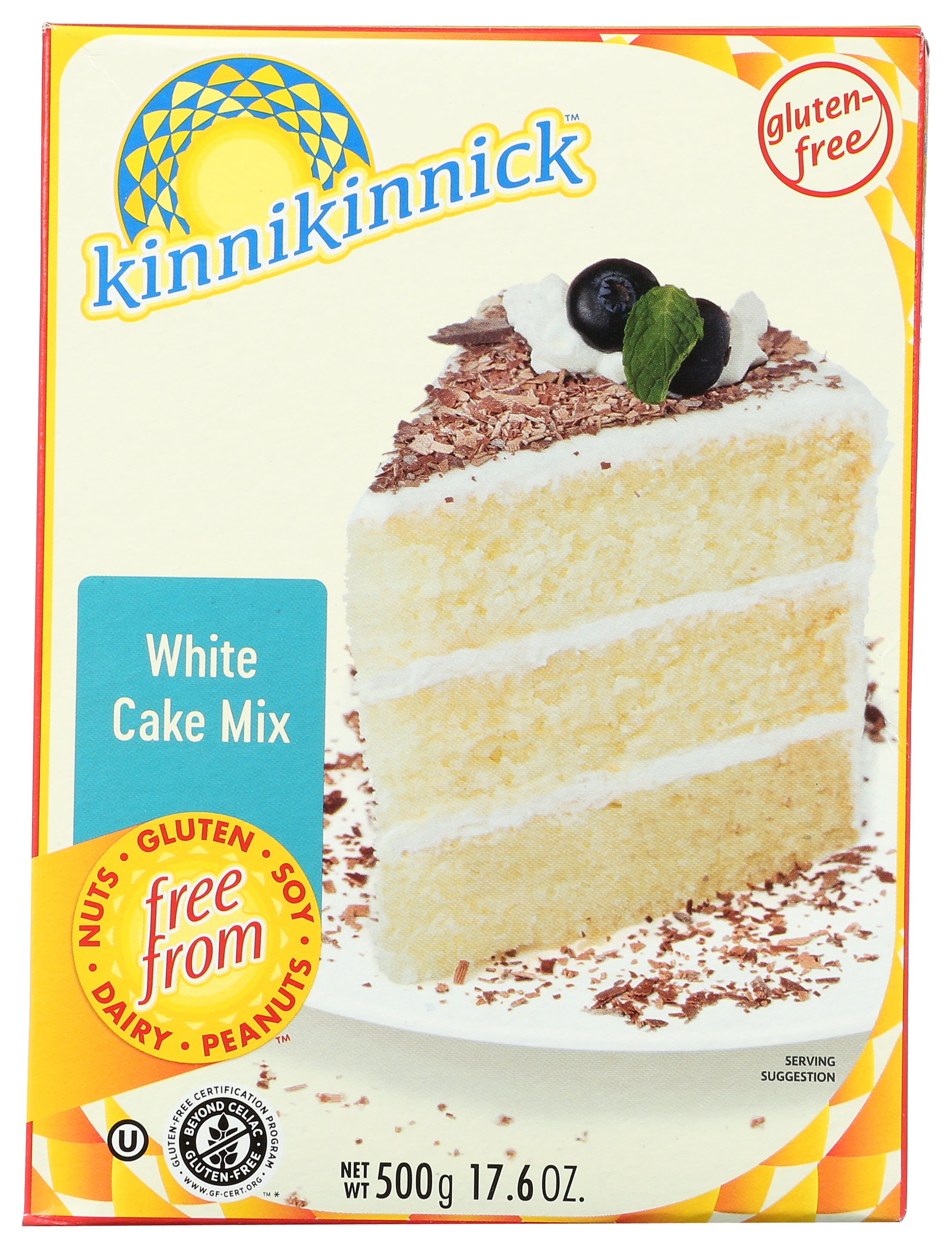 Kinnikinnick Foods Mix Cake White 17. 6 Oz -Pack of 6