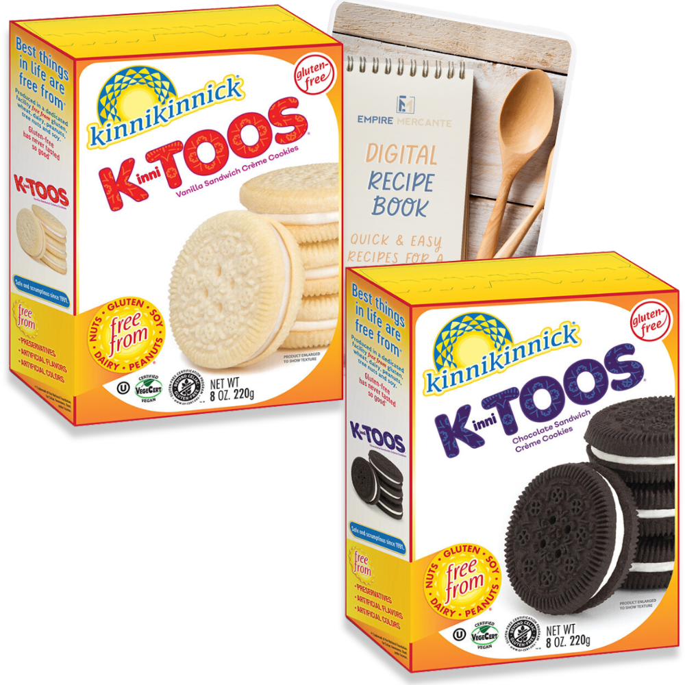 Kinnikinnick Gluten Free Cookies Variety Pack Of 2 With Empire Mercante 