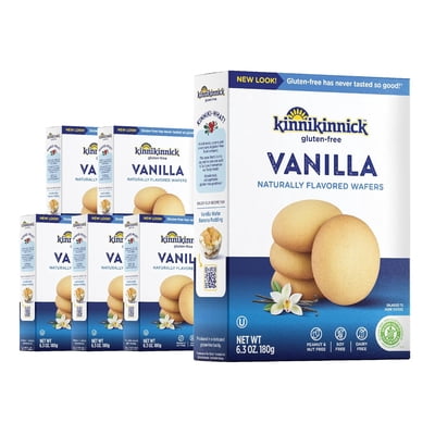 Kinnikinnick Gluten Free Vanilla Wafer Cookies, Dairy Free, Allergy Friendly Snack, 6.3 oz Boxes (Pack of 6)