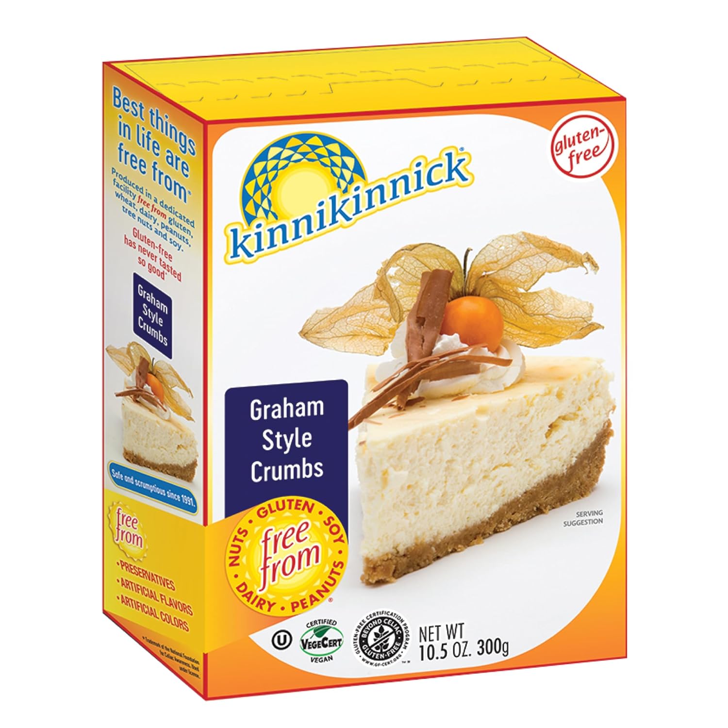 Kinnikinnick Graham Style Crumbs Gluten Free, Allergy Friendly