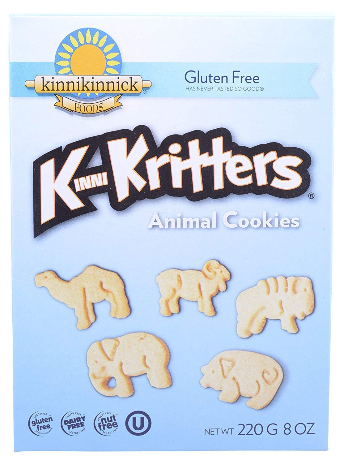 Kin Variety Pack Organic Crackers Kinnikinnick KinniKritters Animal Cookies Variety Pack ...