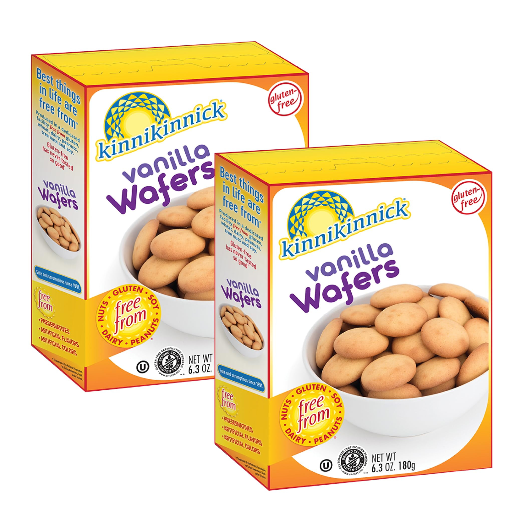 Kinnikinnick Vanilla Wafers HHA1 Gluten Free Allergy Friendly