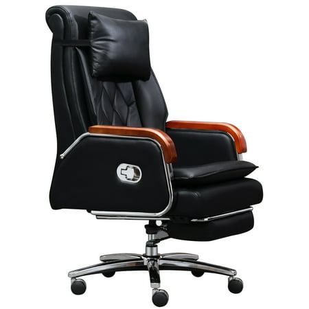 Kinnls Cameron High Back Chair Managerial Chairs & Executive Chairs (Massage-Cowhide-Black)
