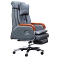 thumbnail image 1 of Kinnls Cameron High Back Chair Managerial Chairs & Executive Chairs (Massage-Cowhide-Gray), 1 of 8