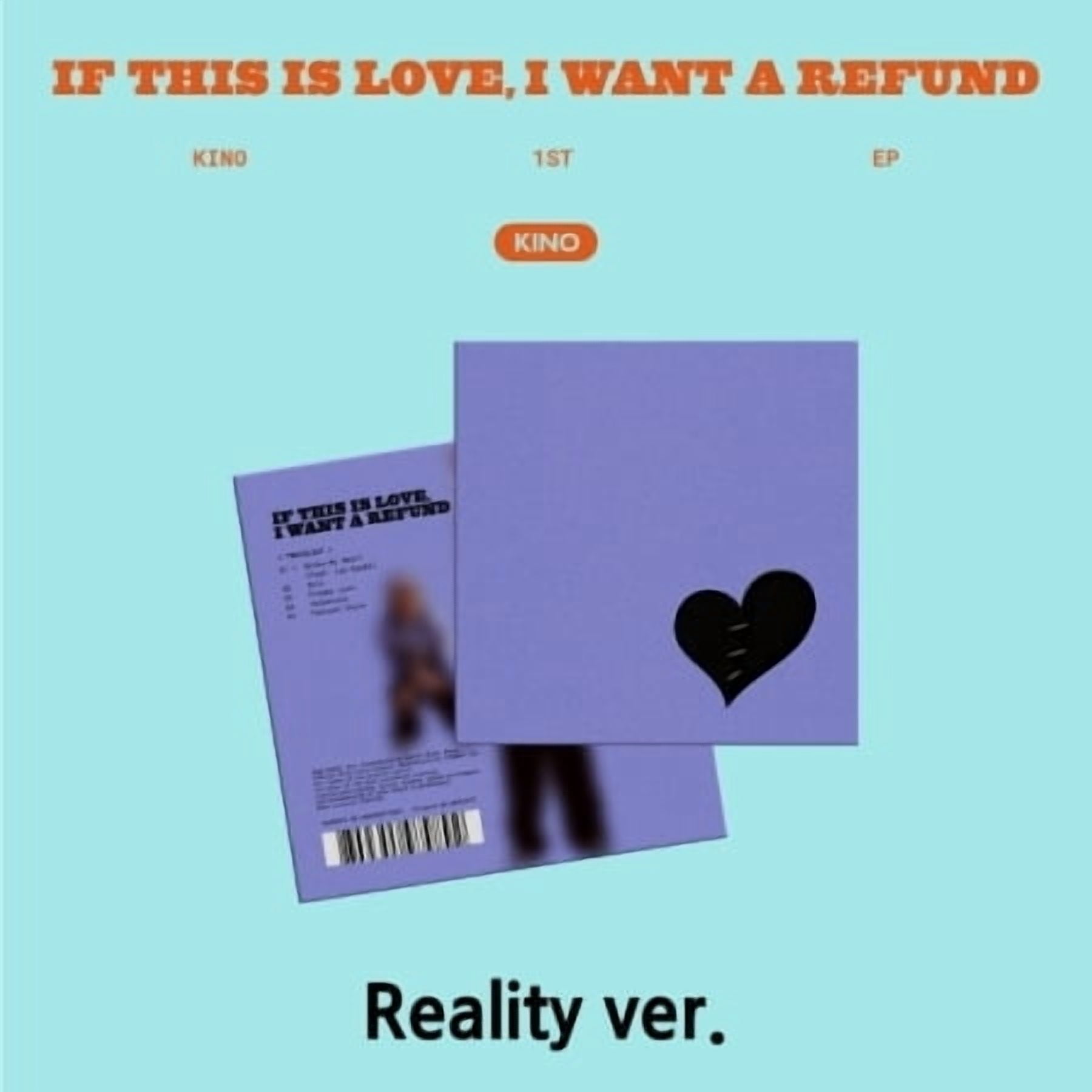 Kino ( Pentagon ) - If This Is Love, I Want A Refund - Reality Version - incl. 72pg Photobook, 2 Photocards, Sticker, Receipt + 4 Accordion Postcards Set - Music & Performance - CD