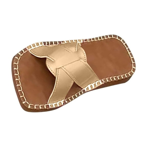 Kinrui Flat Sandals for Women Women's Fashionable And Casual Summer New Solid Color Open Toe Beach Slippers