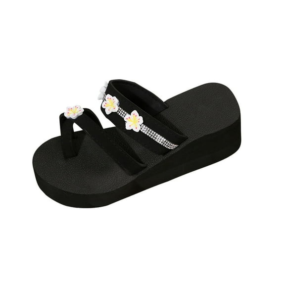 Kinrui Gladiator Sandals Women Women's Fashion Casual Summer New Beach Seaside Outdoor Wear Feeling Flower Bohemian Style Flip-Flops