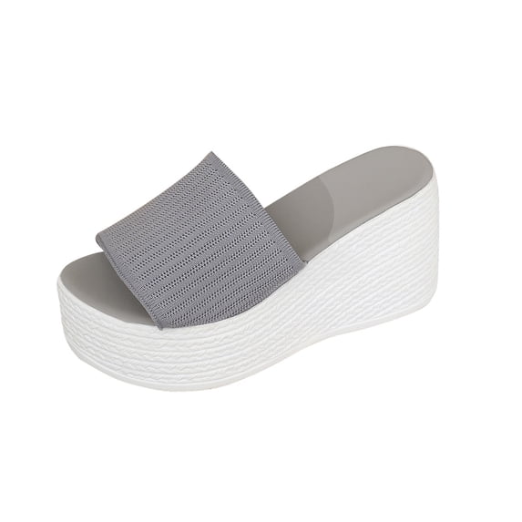 Kinrui Gladiator Sandals Women Women's Fashion Casual Summer New Solid Color Retro Thick Bottom Open Toe Beach Slippers