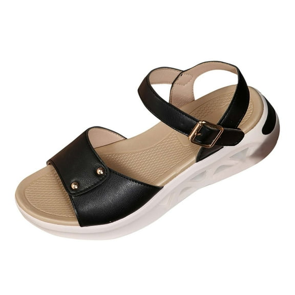 Kinrui Sandals for Women Women's Fashion Casual Elastic Spring And Summer New Versatile Soft-Soled Sandals