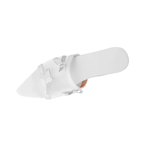 Kinrui Sandals for Women Women's Fashion Casual Summer New Style Solid Color Outer Wear Mesh Open Toe Bow Comfortable Slip-on Sandals