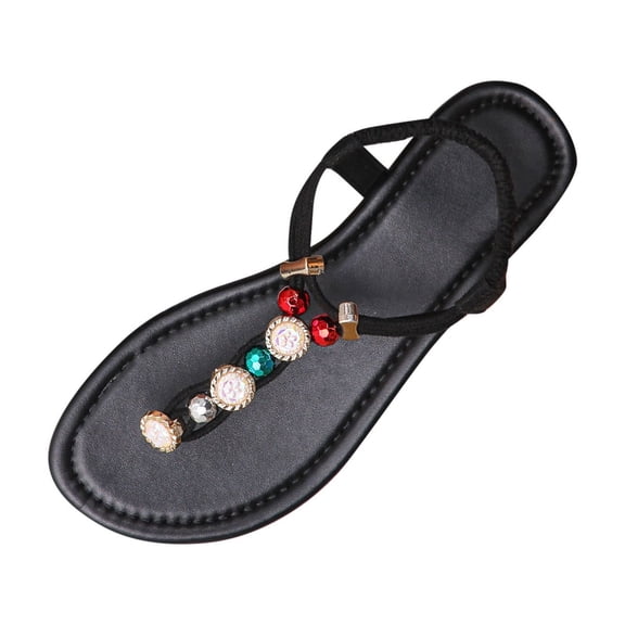 Kinrui Summer Sandals for Women Women's Fashion Casual Spring And Summer New Beach Versatile Flip-Flop Open-Toe Flat Sandals