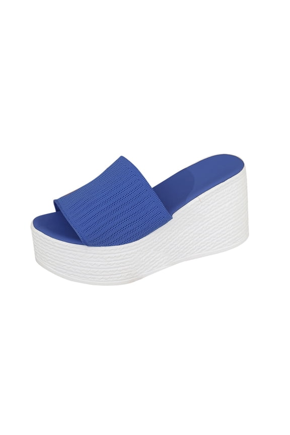 Women's Flip Flop Sandals Women's Fashion Casual Summer New Solid Color Retro Thick Bottom Open Toe Beach Slippers