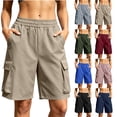 thumbnail image 1 of Kinrui Women's Lightweight Hiking Cargo Shorts Quick Dry Athletic Shorts Camping Travel Golf Pockets Water Resistant S-3XL, 1 of 10