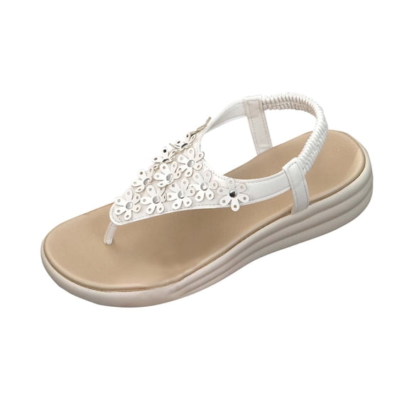 Kinrui Women's Orthopedic Sandals Women's Fashion Casual Small Flower One-Toe Breathable Spring And Summer New Hollow Thick-Soled Sandals