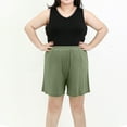 thumbnail image 1 of Kinrui Women's Plus Size Pajama Shorts Soft Comfy Sleepwear Green 2XL, 1 of 7