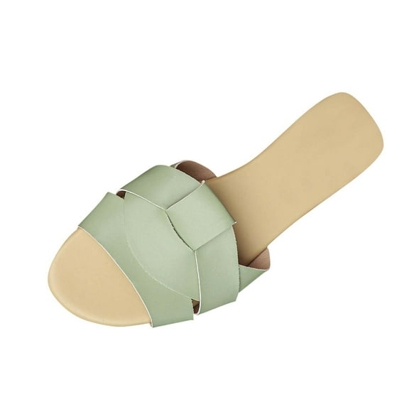 Kinrui Women's Strappy Sandals Women's Fashion Casual Head Woven Breathable Spring And Summer New Flat Sandals