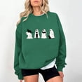 thumbnail image 1 of Kinrui Womens Halloween Spooky Season Sweatshirt Black Cat Ghost Sweatshirts Funny Cute Long Sleeve Oversized Tops 2XL, 1 of 7
