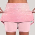 thumbnail image 1 of Kinrui Womens Plus Size Skorts Tennis Golf Skirt with Built-in Shorts Summer Tummy Control Stretchy Shorts Pink 2XL, 1 of 5