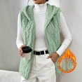 thumbnail image 1 of Kinrui Womens Sherpa Vest Textured Open Front Knit Flannel Vest Jackets Lightweight Outerwear with Pocket Green S, 1 of 9
