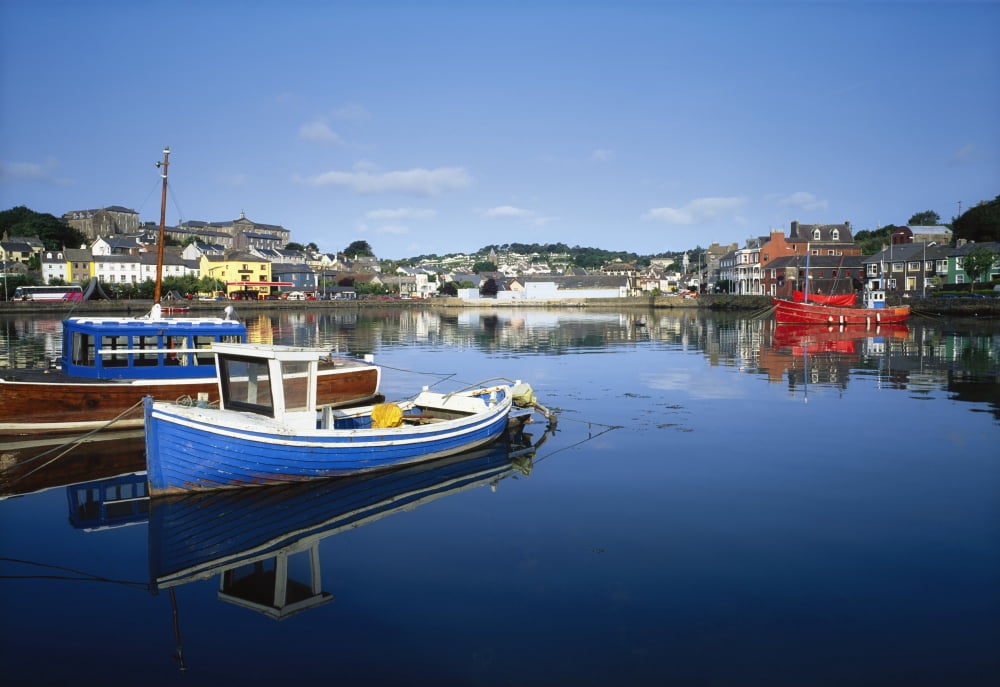 Kinsale Co Cork Ireland Boats In The Water In A Town Canvas Art - The Irish Image Collection Design Pics (36 x 24)