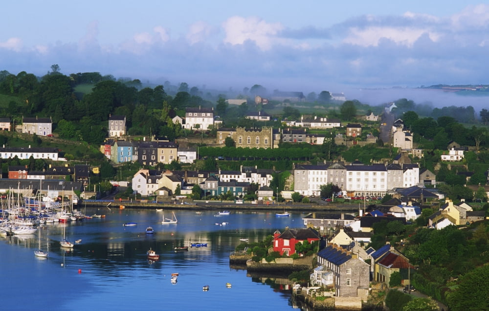 Kinsale Co Cork Ireland View Of Boats In Harbor Canvas Art - The Irish Image Collection Design Pics (19 x 12)