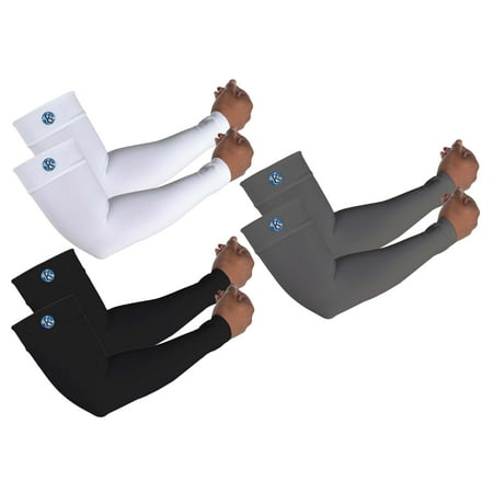 Kinship Comfort Brands Arm Compression Sleeves for Men & Women | Arm Brace Support Sleeve provides pain relief for Lymphedema, Neuropathy, Arthritis, Bursitis, Tendonitis, Tennis Elbow | 3 Pair