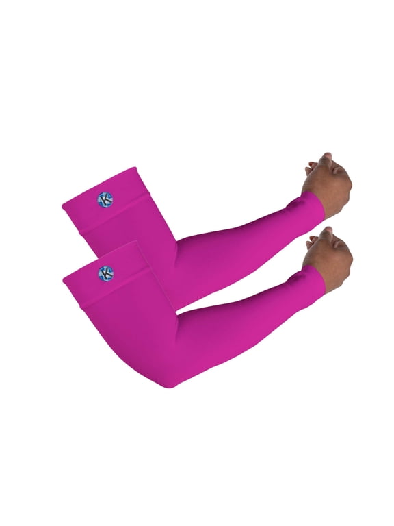 Arm Compression Support Sleeves provides Pain Relief for Lymphedema, Neuropathy, Arthritis, Bursitis, Tendonitis, Tennis Elbow | Large | 1 Pair