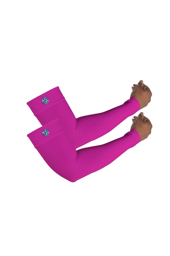 Arm Compression Support Sleeves provides Pain Relief for Lymphedema, Neuropathy, Arthritis, Bursitis, Tendonitis, Tennis Elbow | Large | 1 Pair