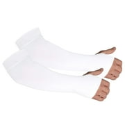 Kinship Comfort Brands Arm Skin Protector Sleeves safe from Abrasions Bruising Thin Skin Tears & Sun | 1 Pair | White
