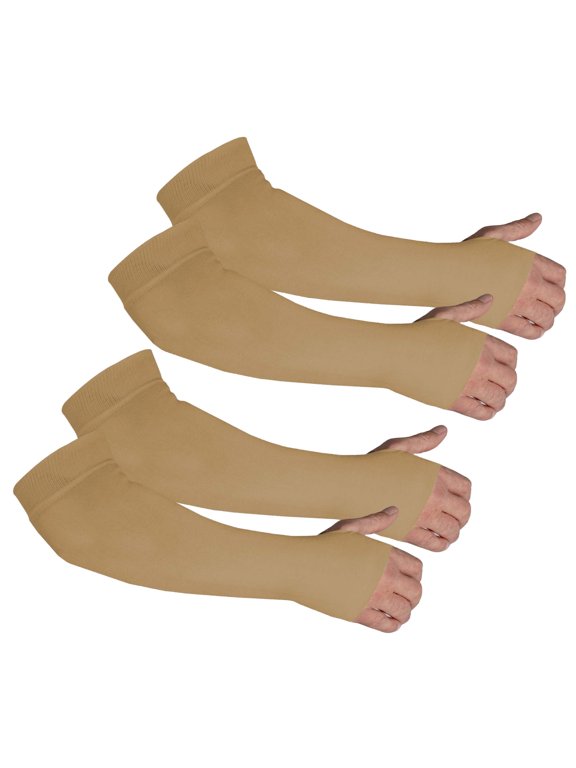 Arm Skin Protector Sleeves safe from Abrasions Bruising Thin Skin Tears & Sun | 2 Pair