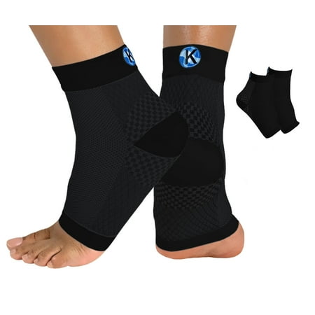 Kinship Comfort Brands Plantar Fasciitis Toeless Compression Socks for Foot & Heel Pain Relief, Arch Support, Achilles Tendonitis & Swelling | 1 Pair | Black | S