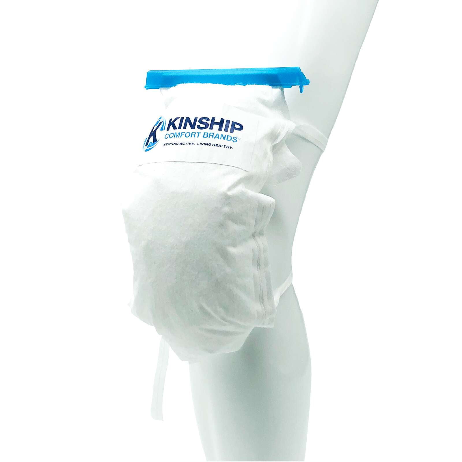 Kinship Comfort Brands Refillable Ice Bags w/ Clamp Closure | Leak Resistant Inner Liner & Soft Exterior | Reusable Icepack w/ 4 Tie Strings | Latex Free | 25 Pack