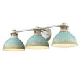 thumbnail image 1 of Kinsley 3 Light Bath Vanity, Aged Galvanized Steel - Teal, 1 of 1