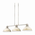 thumbnail image 1 of Golden Lighting Kinsley 3-light Island Light in Antique Ivory shade, 1 of 11