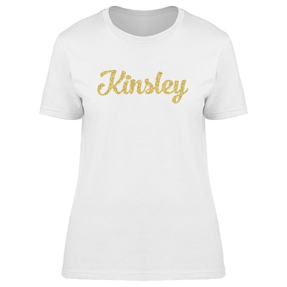 Kinsley In Gold sparkle T-Shirt Women -Image by Shutterstock, Female Medium