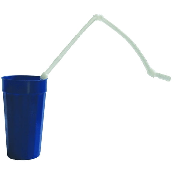 Kinsman Extra Long 28" Flexible Drinking Straw, Pack of 200