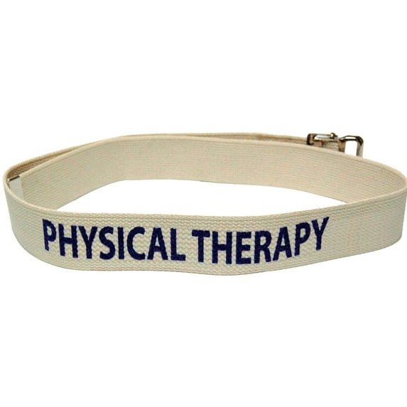 Kinsman Gait Belt Metal Buckle, Cotton, PHYSICAL THERAPY, Natural 54 inch 80734