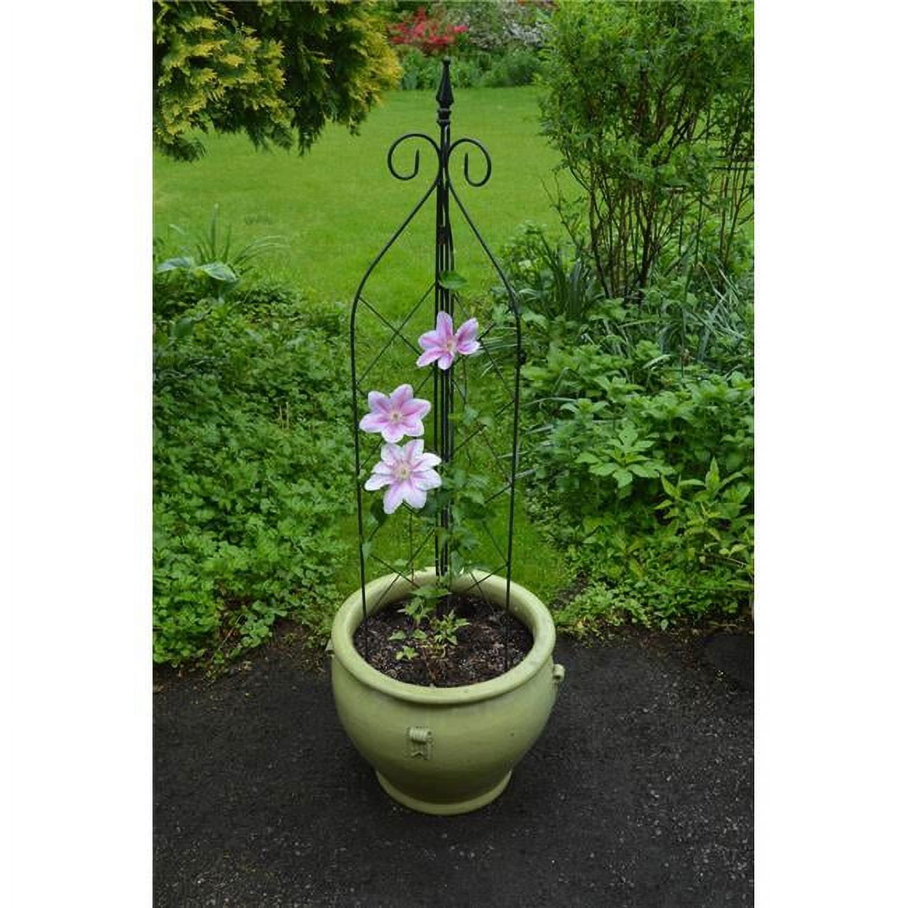 Jumbo Black Steel Diamond Garden Trellis