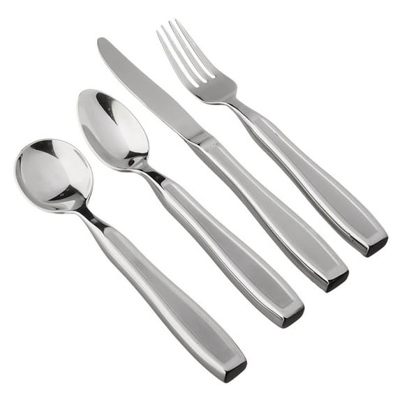 Kinsman KEatlery Weighted Utensils, Set of 4 Includes Knife, Fork, Teaspoon and Soup Spoon