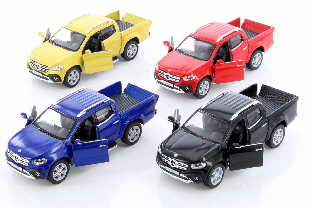 Kinsmart 2017 Mercedes-Benz X-Class Double Cab Pickup Truck Diecast Car Set - Box of 12 1/42 Scale Diecast Model Cars, Assorted Colors