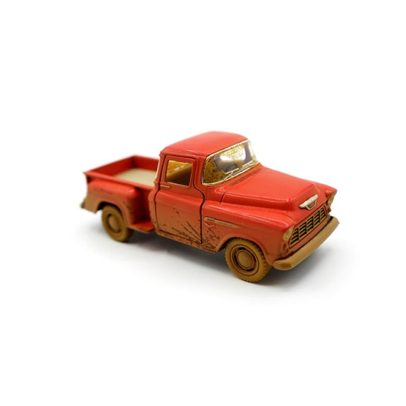 Kinsmart 5 1955 Chevy Stepside Muddy Diecast Model Toy Car, but NO Box, Chevy Stepside Rust, Size: 5