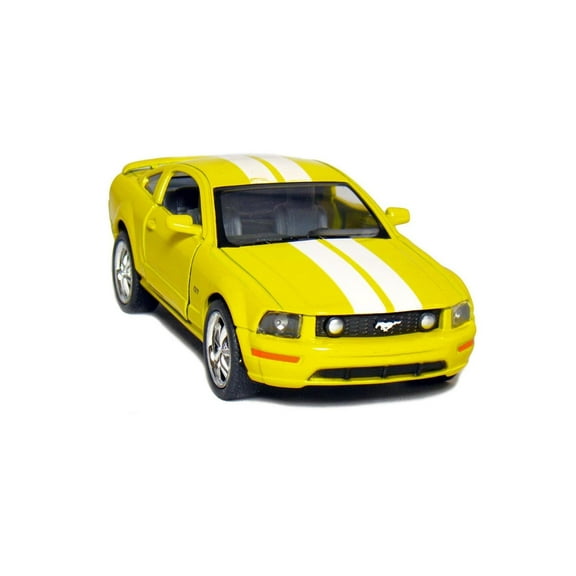 Kinsmart 5 2006 Ford Mustang GT Diecast Model Car, Yellow Mustang GT, Size: 5