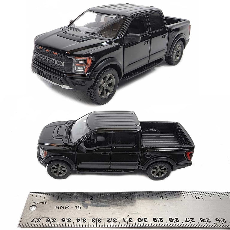 Modellino Ford F-150 SVT Raptor Di Kinsmart - Scala 1/46, In Metallo Pressofuso, Gomme In Gomm, Blu, Collezione Auto - 4