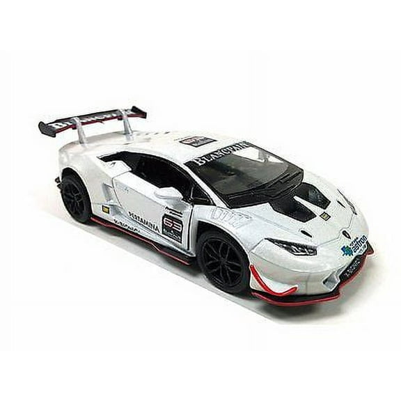 Kinsmart 5" Lamborghini Huracan LP620-2 Super Trofeo Diecast Model 1:36 White