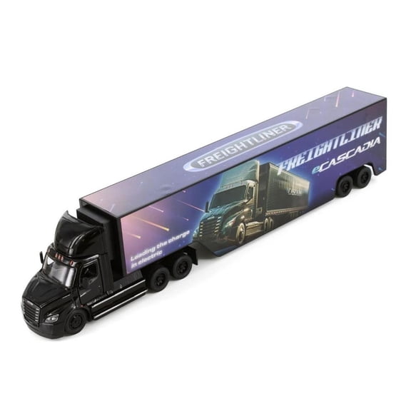 Kinsmart Freightliner Cascadia with Container 1:62 Scale Loose Black 13 Length