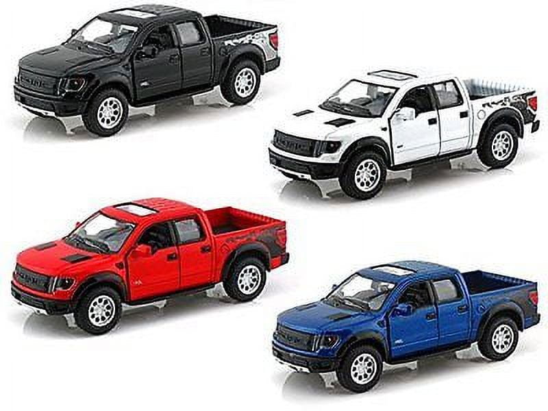 Kinsmart Set of 4: 5" 2013 Ford F-150 SVT Raptor SuperCrew 1:46 diecast model