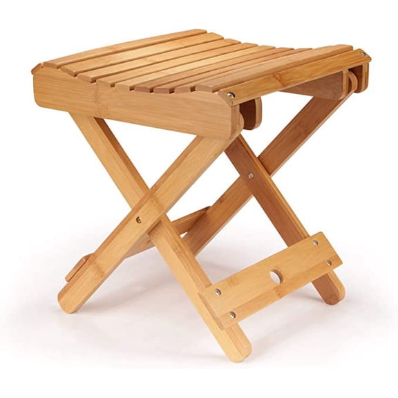 Kinson Small Folding Bamboo Spa and Bath Bench Seat - Single Unit