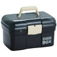 thumbnail image 1 of Kinsorcai 11'' Plastic Storage Box with Removable Tray, Multipurpose Organizer and Storage Case for Art Craft and Cosmetic (Black), 1 of 7